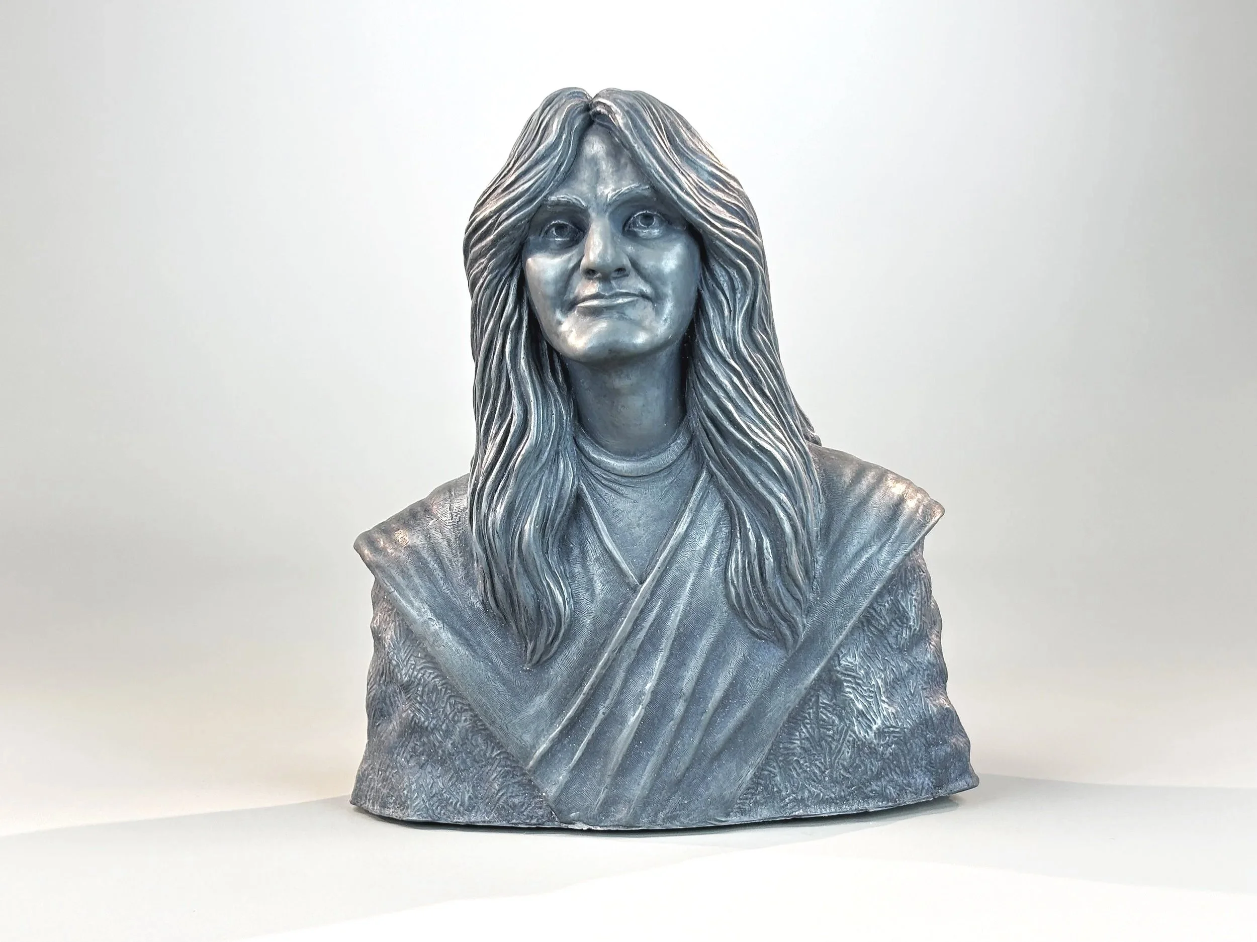 Geddy Lee portrait Sculpture by Arnold G. © 2026 therushsculptor.com