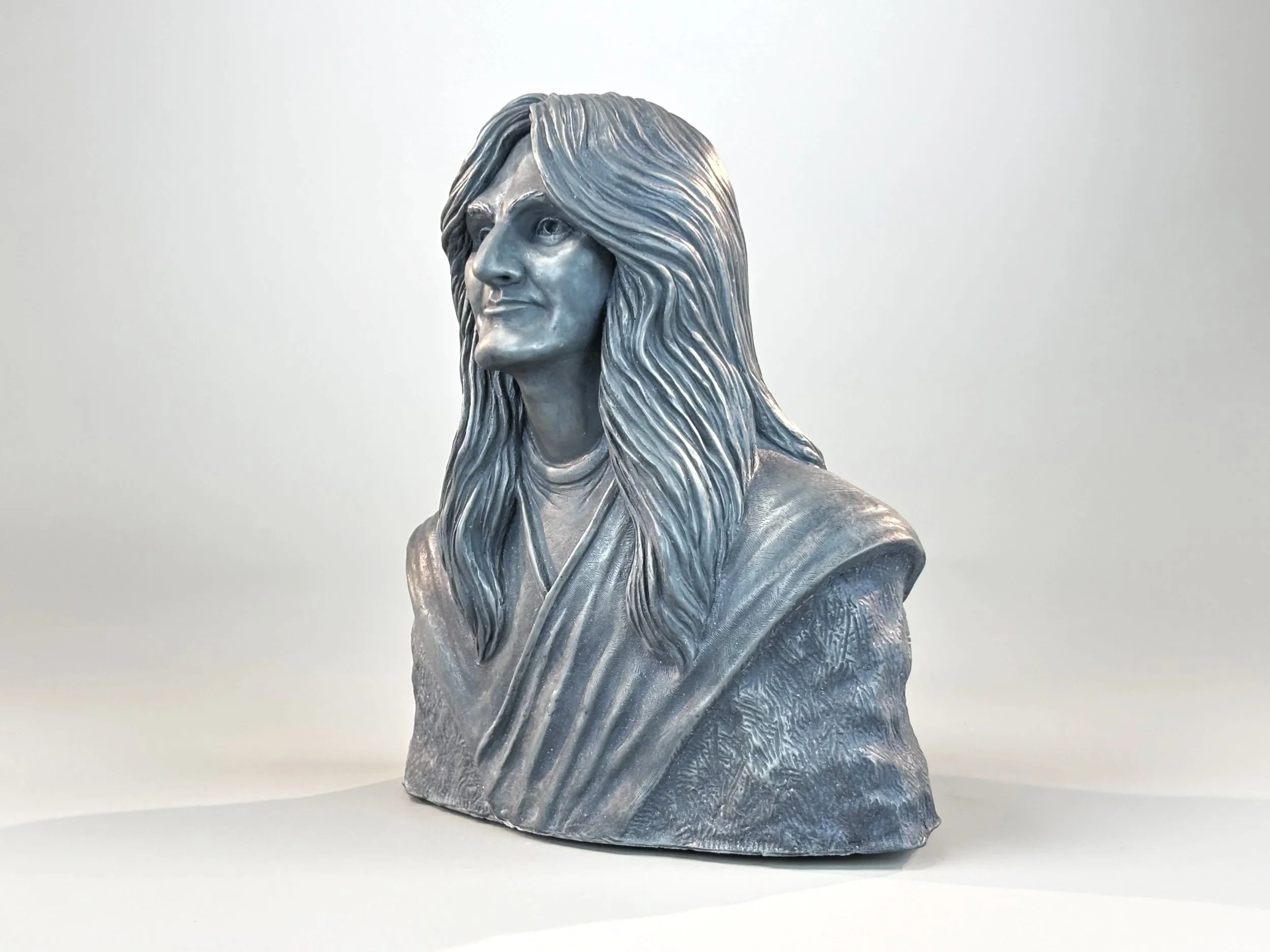 Geddy Lee portrait Sculpture by Arnold G. © 2026 therushsculptor.com