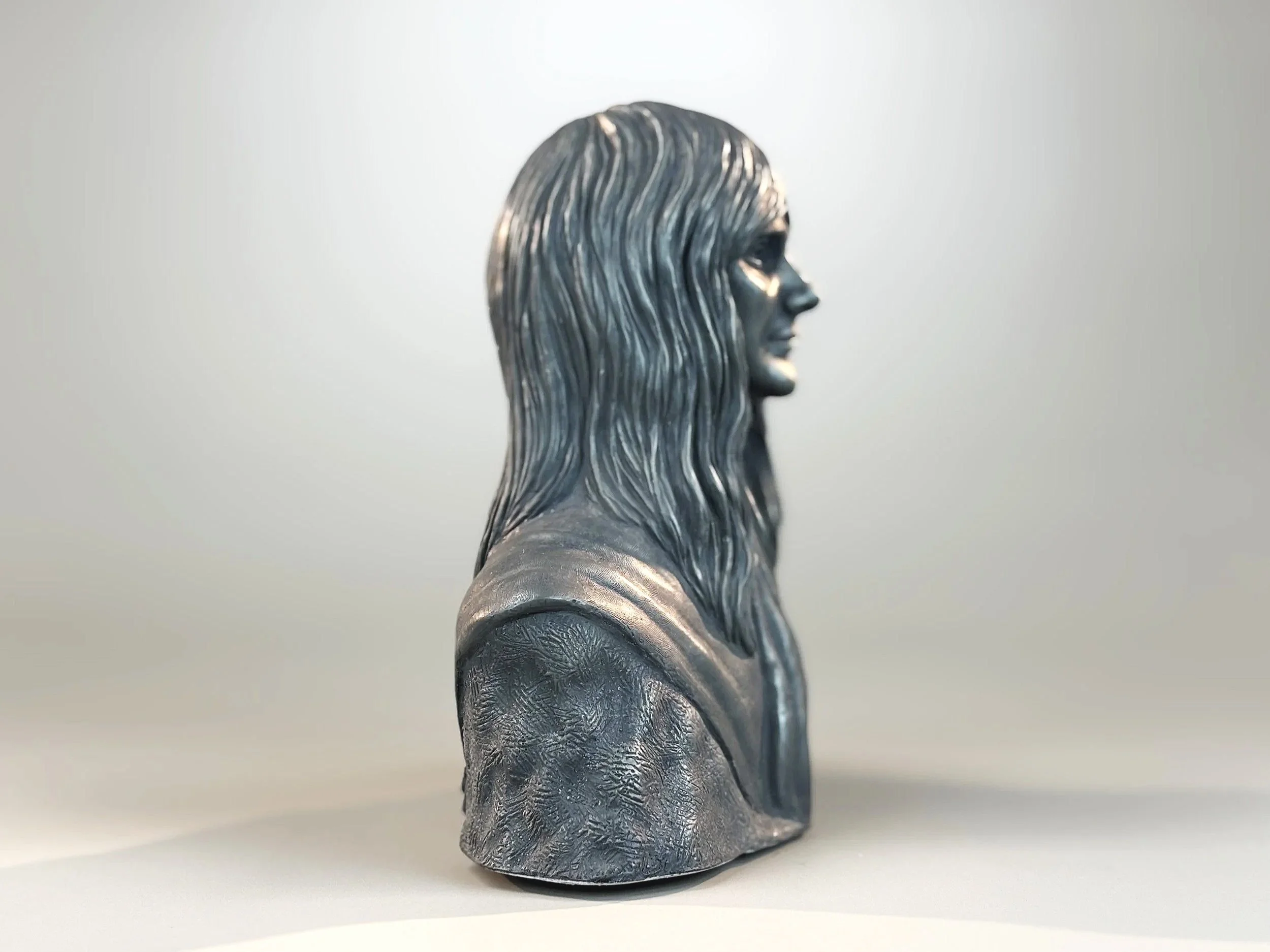 Alex Lifeson portrait Sculpture by Arnold G. © 2026 therushsculptor.com