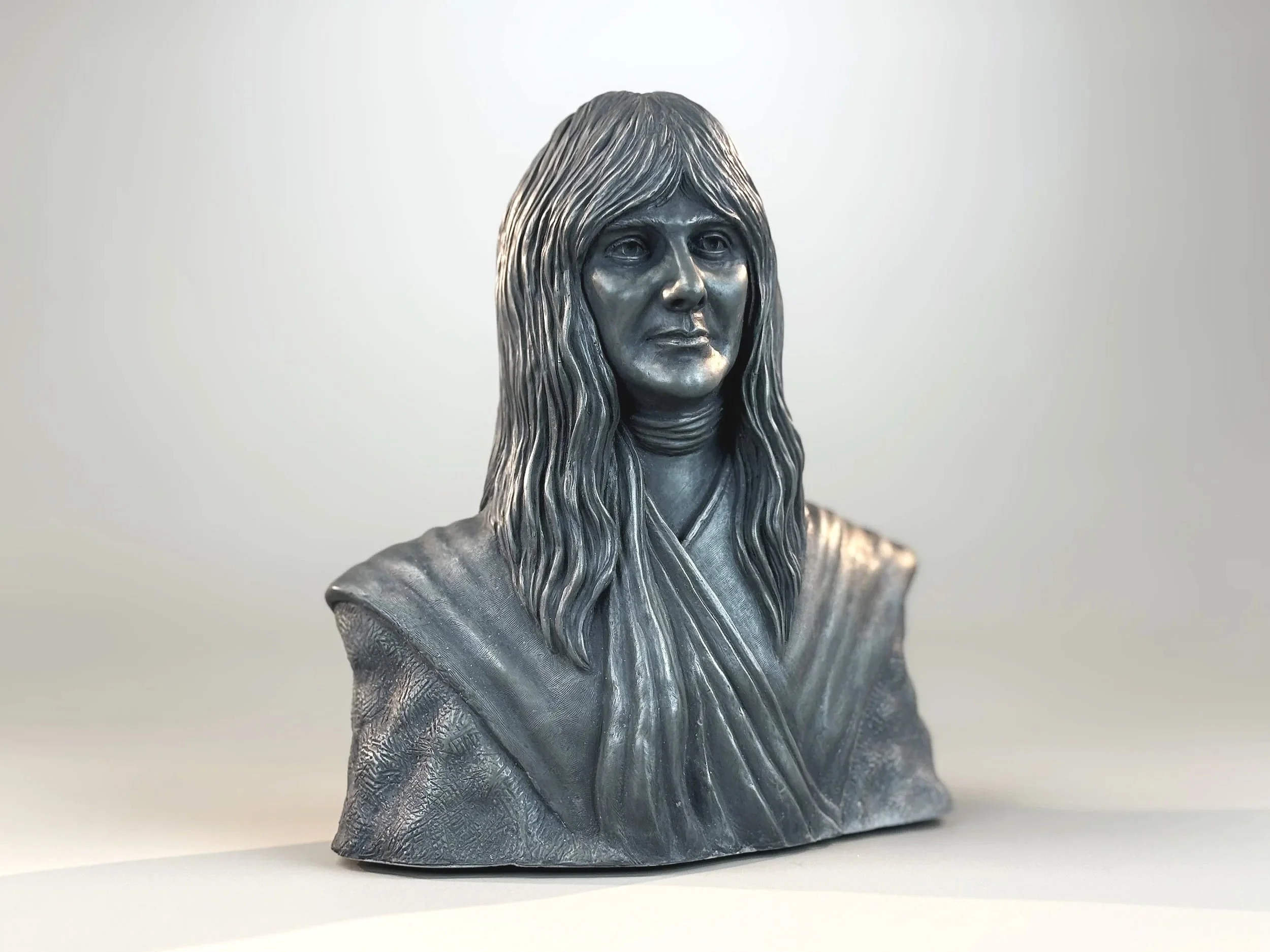Alex Lifeson portrait Sculpture by Arnold G. © 2026 therushsculptor.com