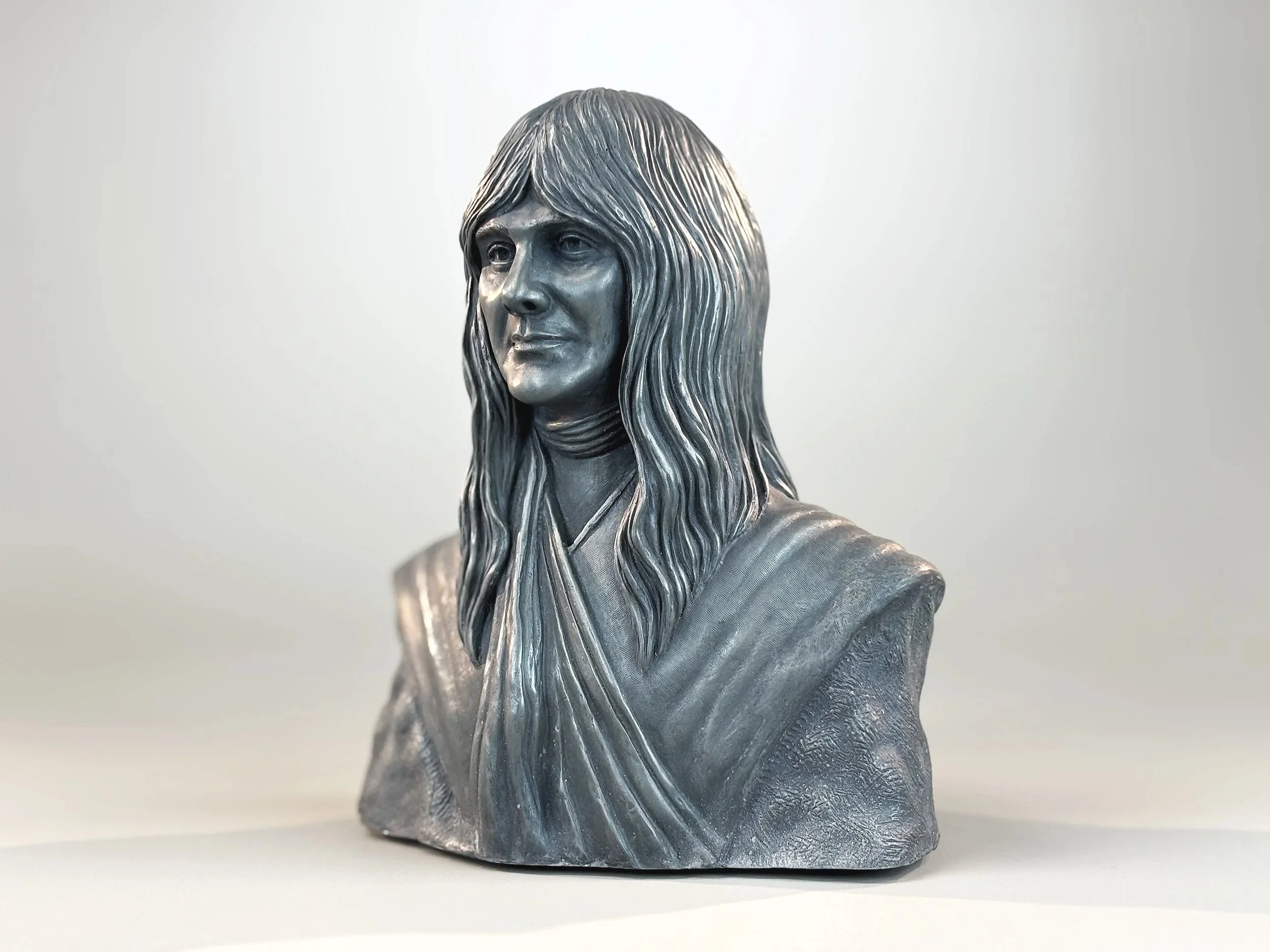 Alex Lifeson portrait Sculpture by Arnold G. © 2026 therushsculptor.com