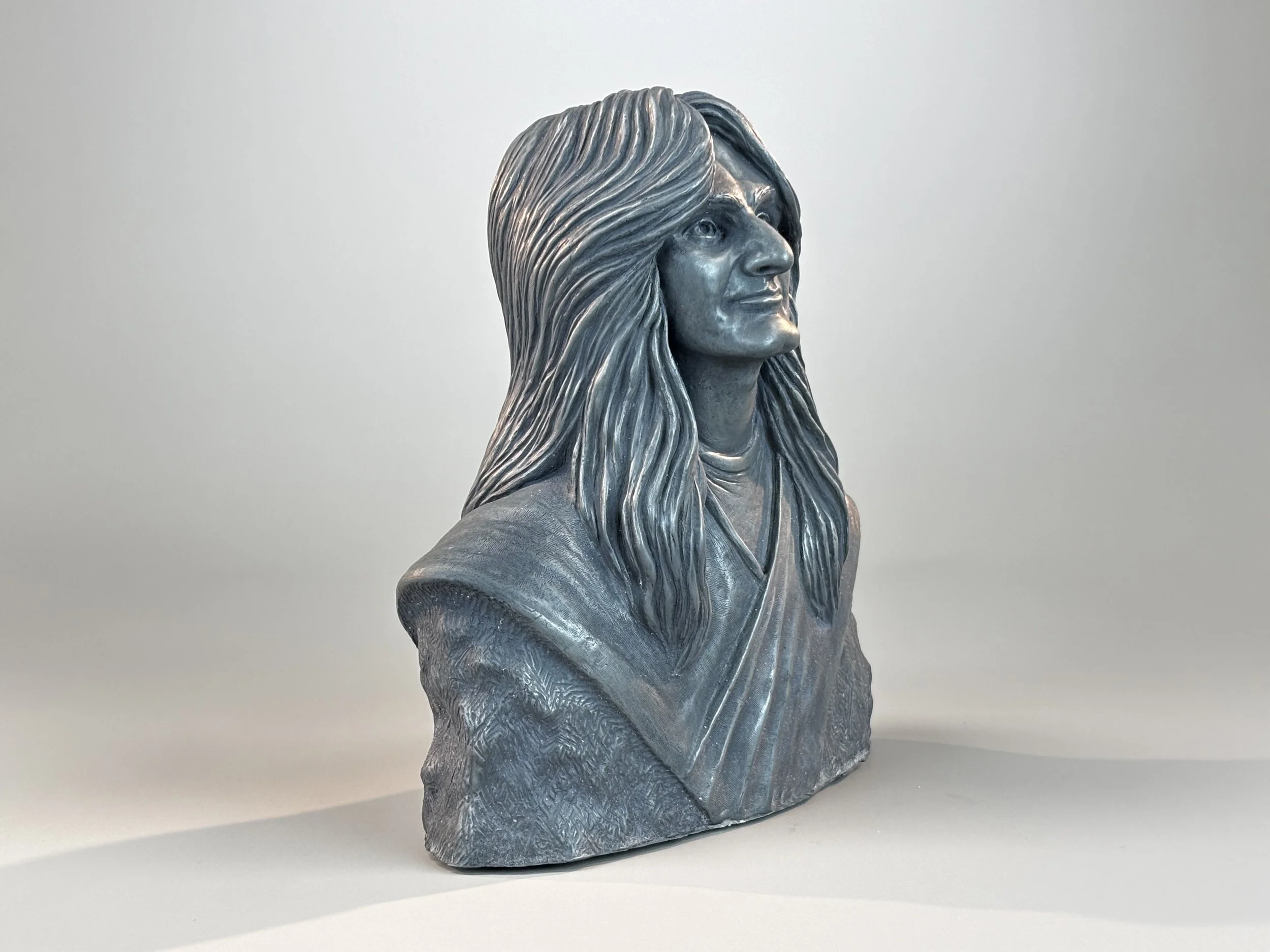Geddy Lee portrait Sculpture by Arnold G. © 2026 therushsculptor.com