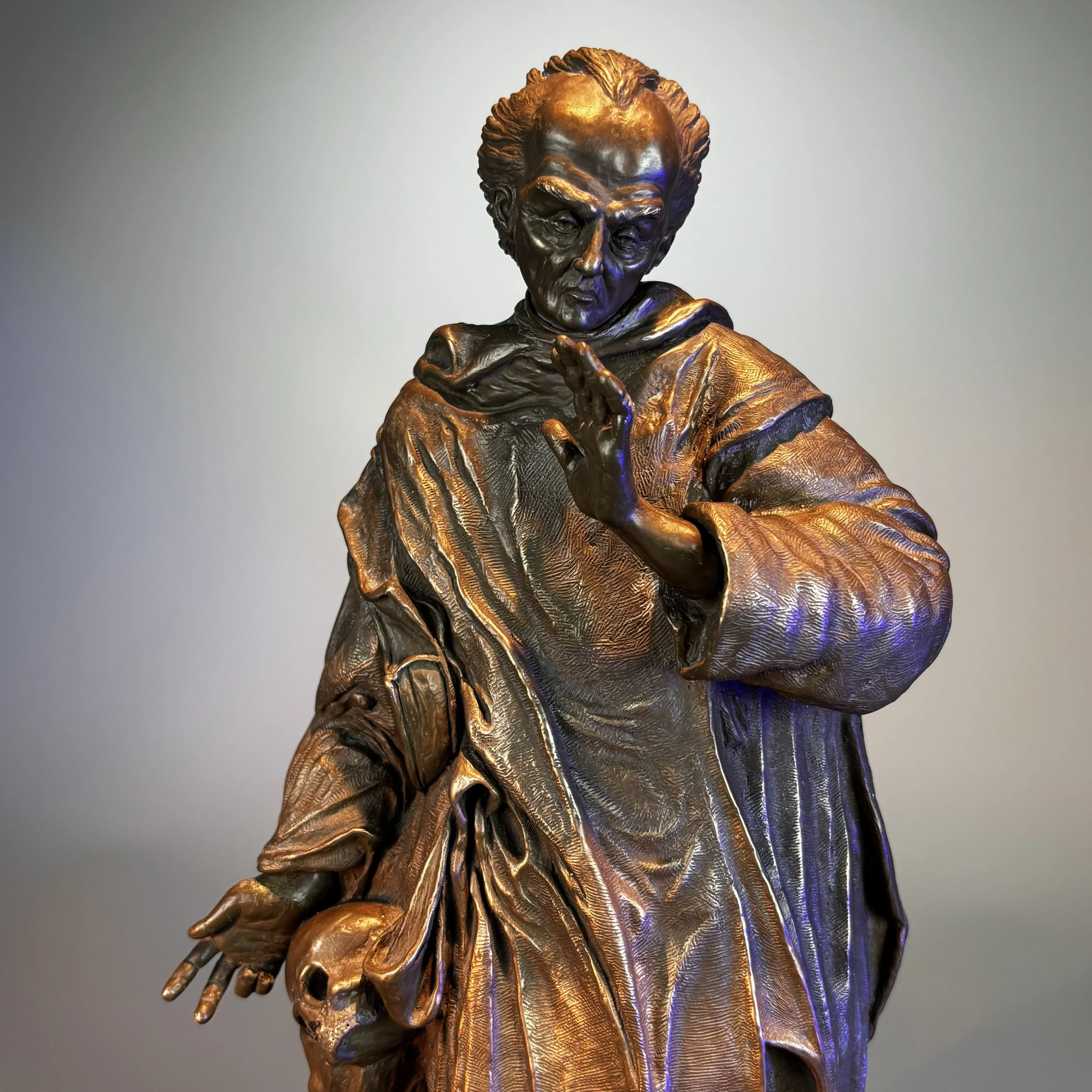 The Necromancer - Bonded Bronze Sculpture - ©2026 Arnold G. therushsculptor.com