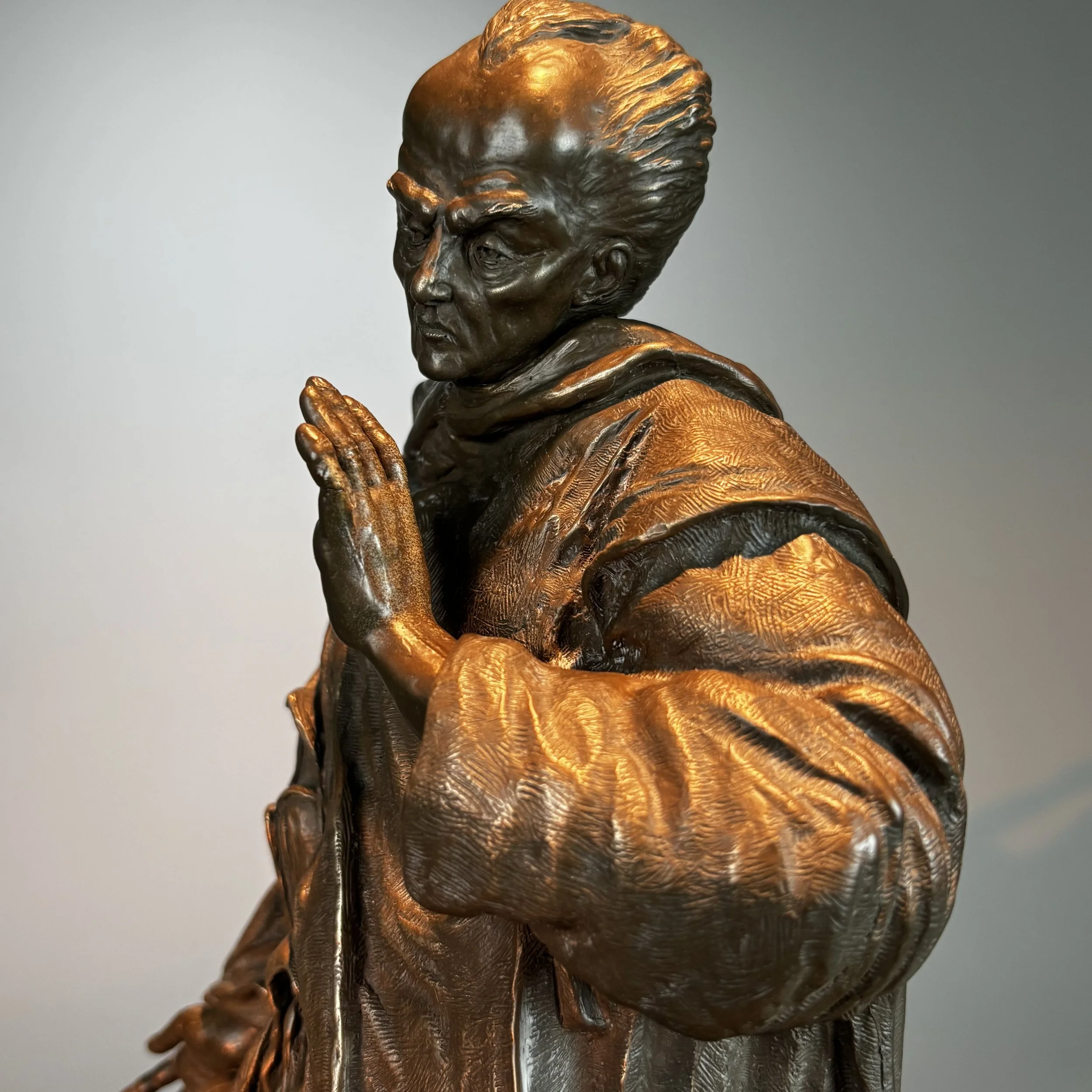 The Necromancer - Bonded Bronze Sculpture - ©2026 Arnold G. therushsculptor.com