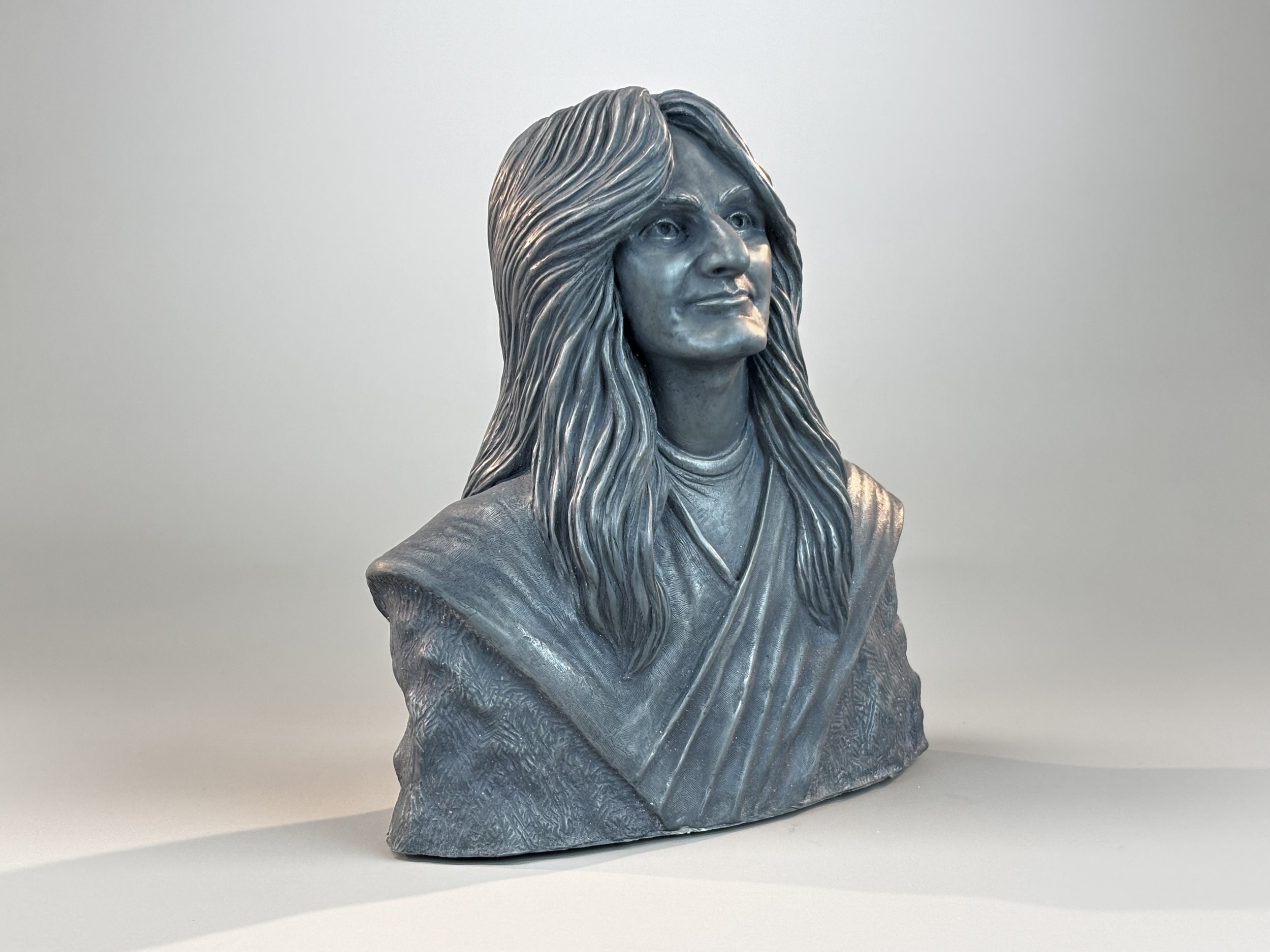 Geddy Lee portrait Sculpture by Arnold G. © 2026 therushsculptor.com