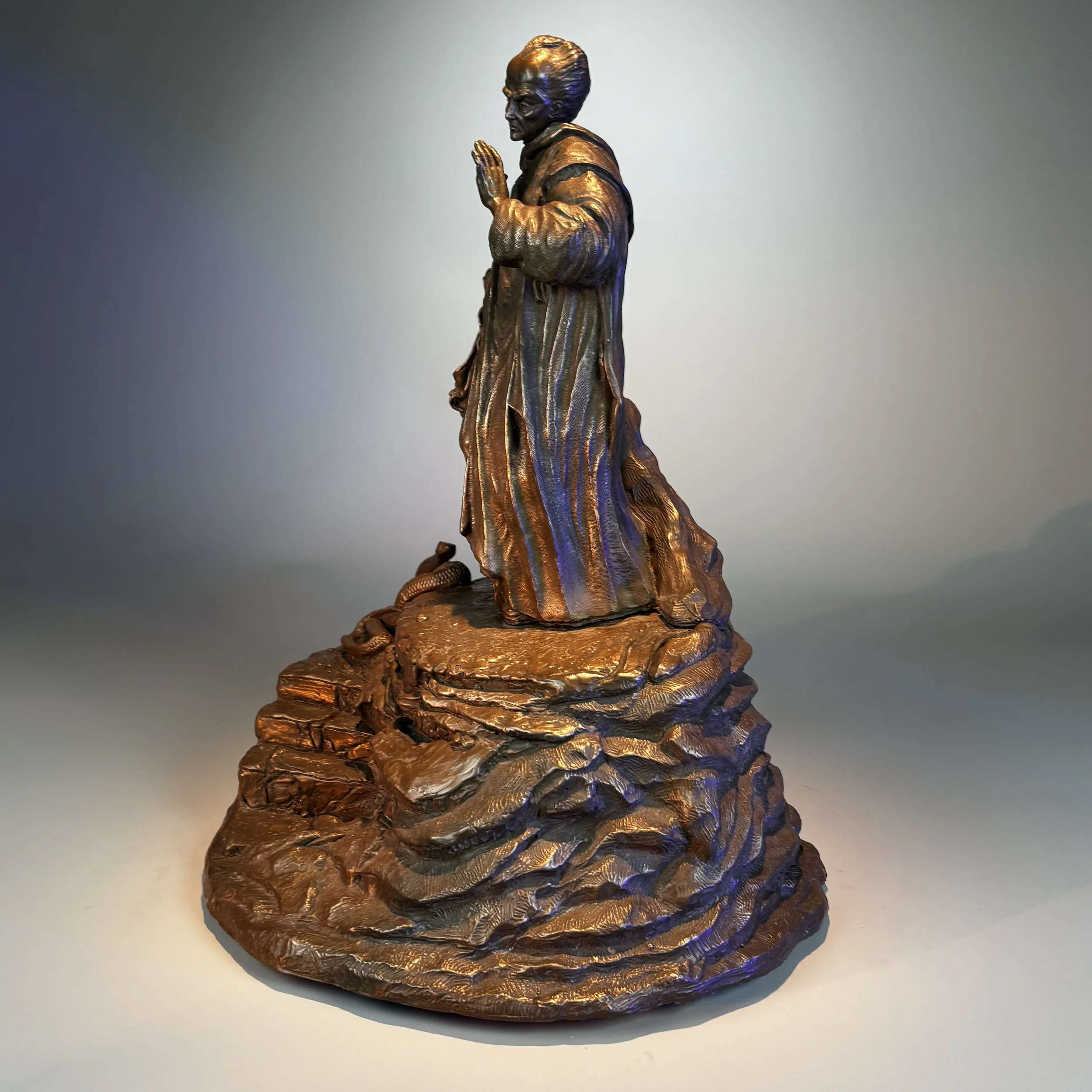 The Necromancer - Bonded Bronze Sculpture - ©2026 Arnold G. therushsculptor.com