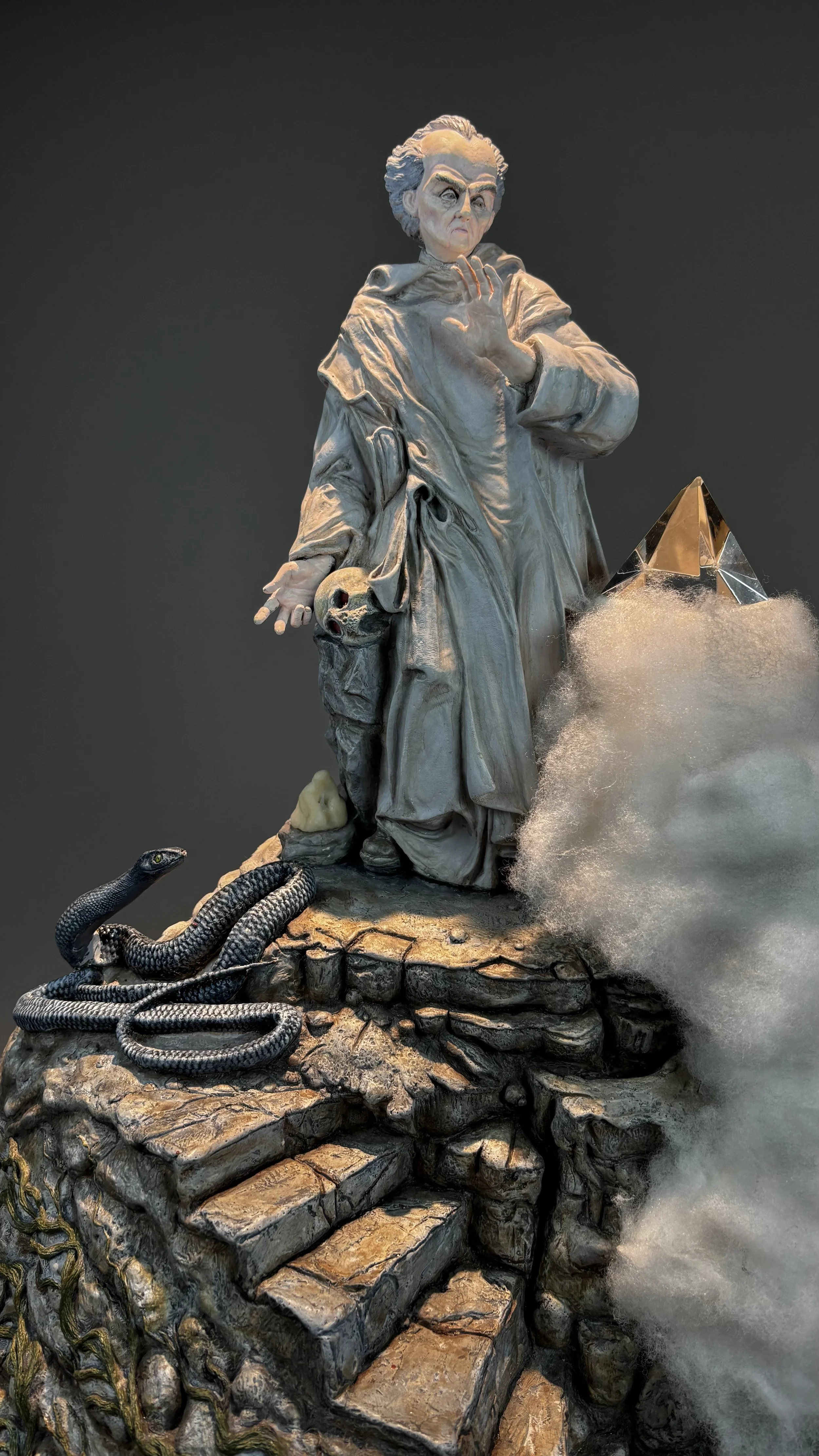 The Necromancer - Mixed Media Sculpture - ©2026 Arnold G. therushsculptor.com