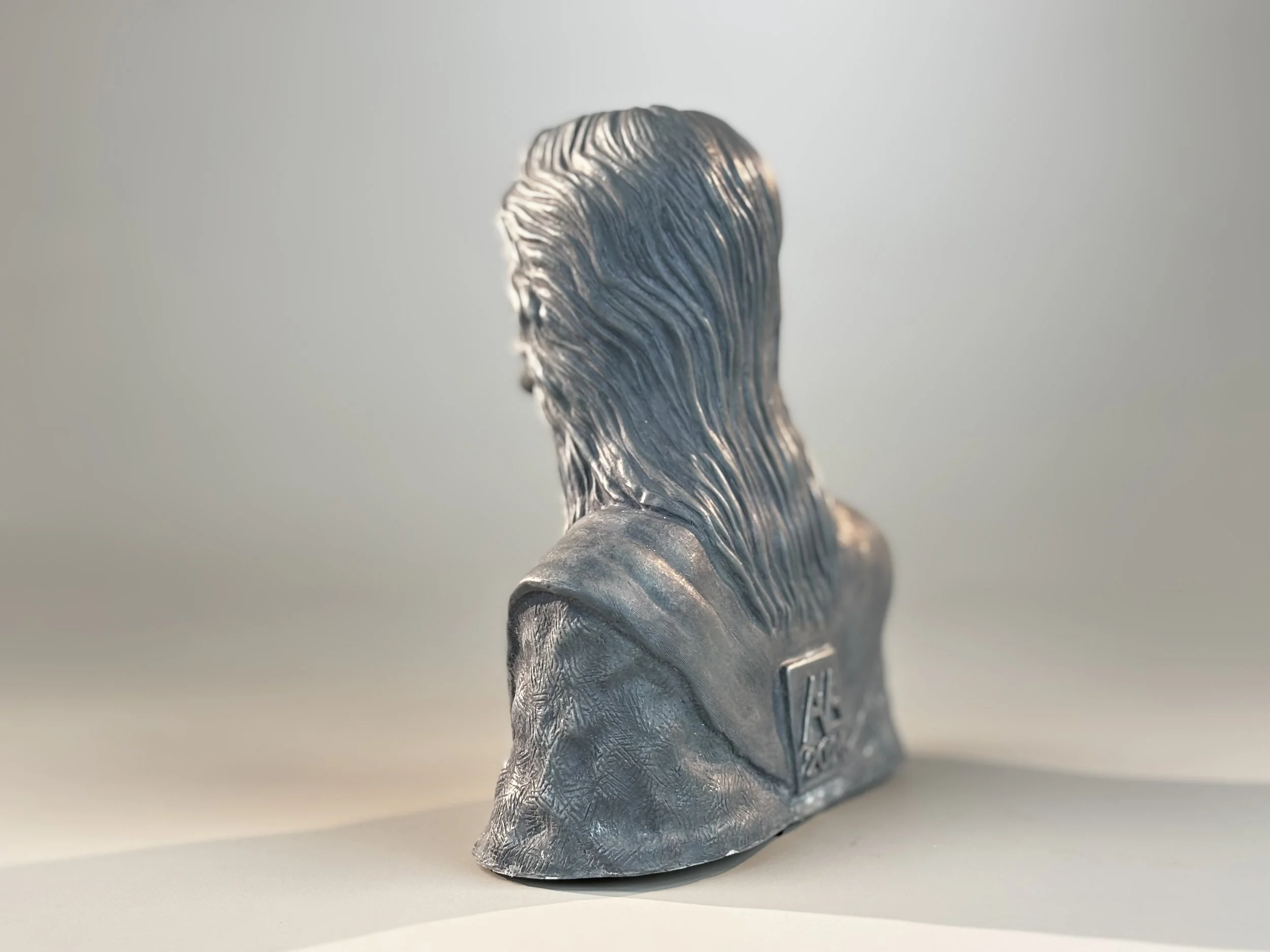 Neil Peart portrait Sculpture by Arnold G. © 2026 therushsculptor.com