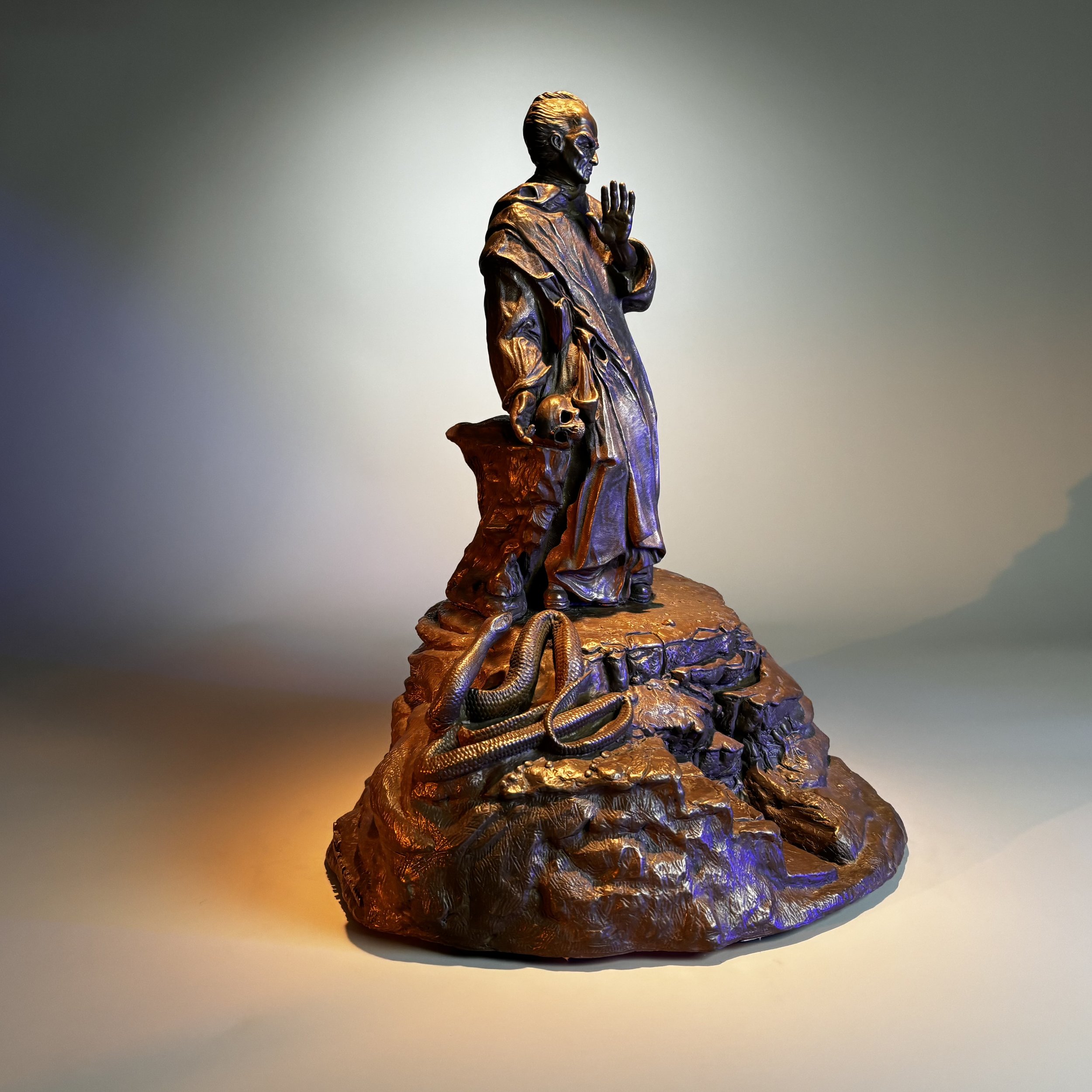 The Necromancer - Bonded Bronze Sculpture - ©2026 Arnold G. therushsculptor.com