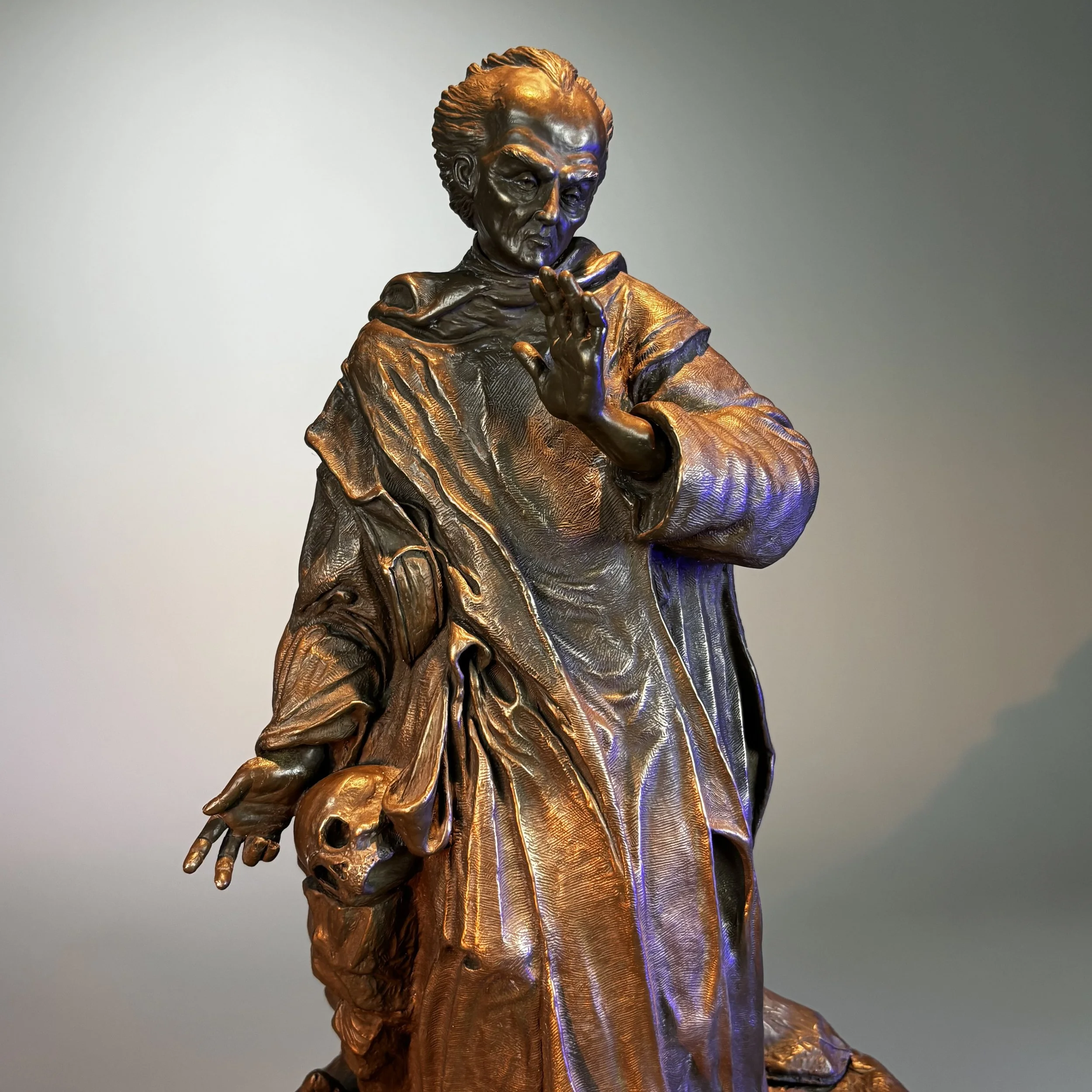 The Necromancer - Bonded Bronze Sculpture - ©2026 Arnold G. therushsculptor.com