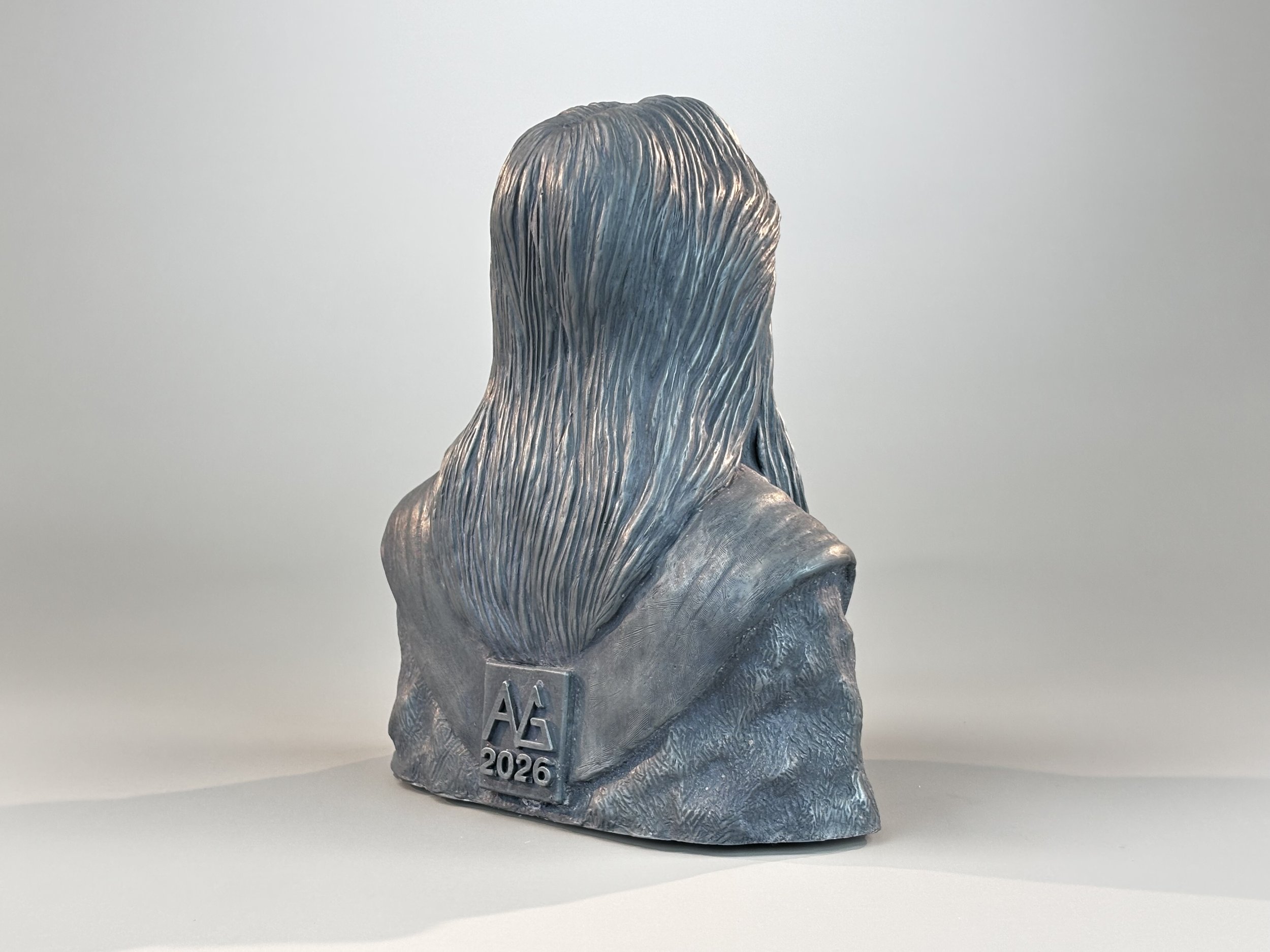 Geddy Lee portrait Sculpture by Arnold G. © 2026 therushsculptor.com