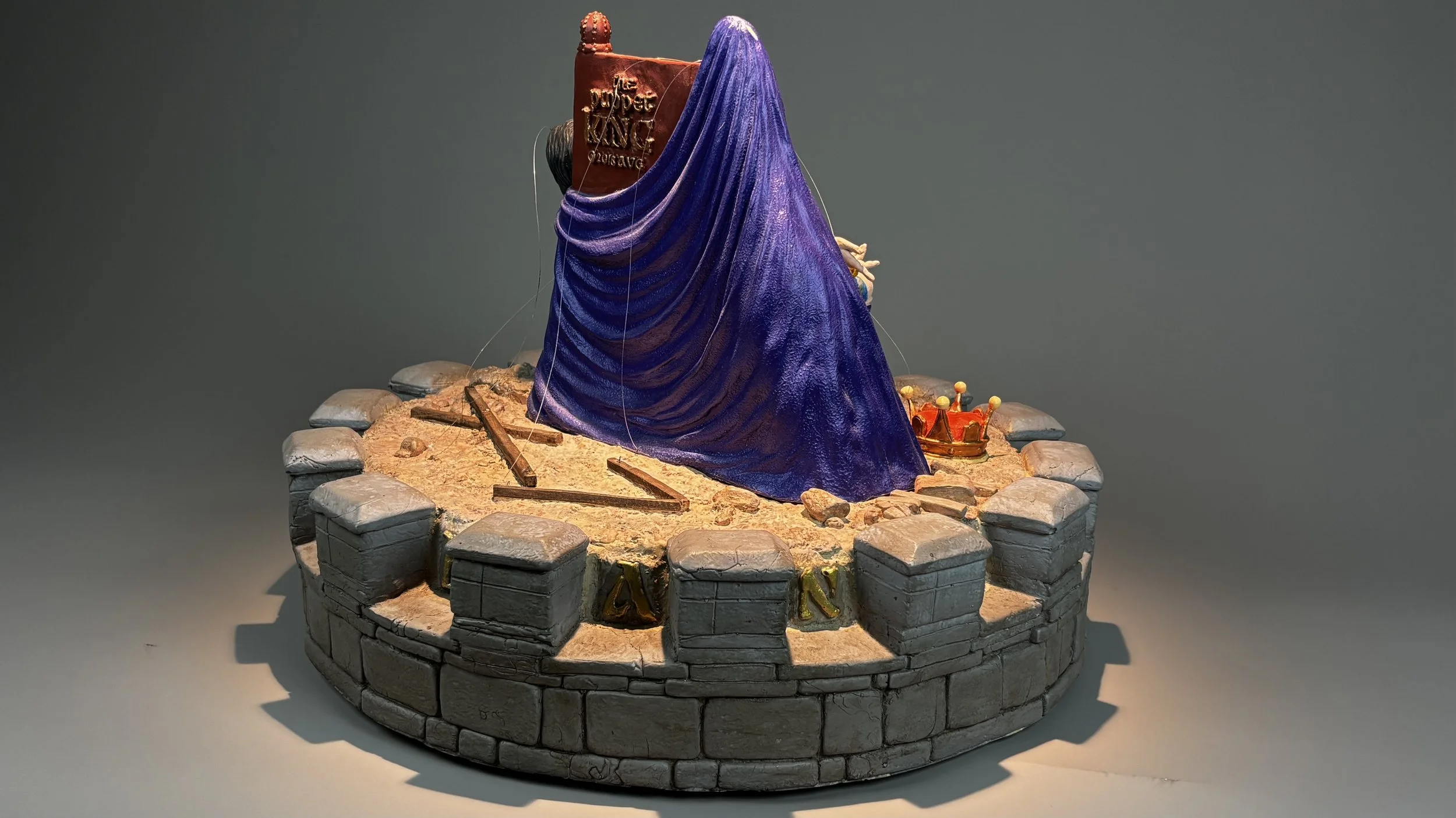 The Puppet King - Painted, Cast Resin - ©2026 Arnold G. therushsculptor.com