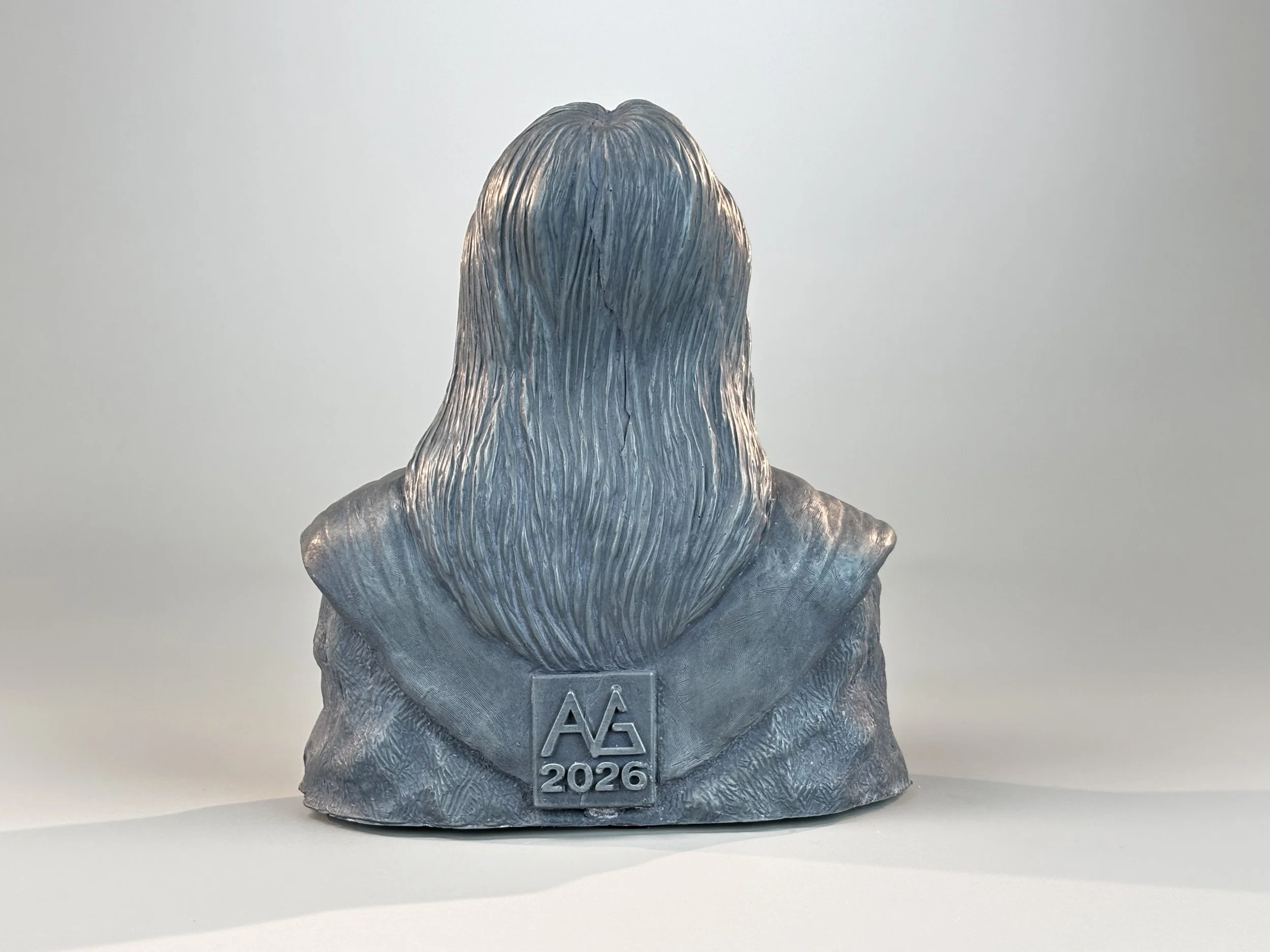 Geddy Lee portrait Sculpture by Arnold G. © 2026 therushsculptor.com