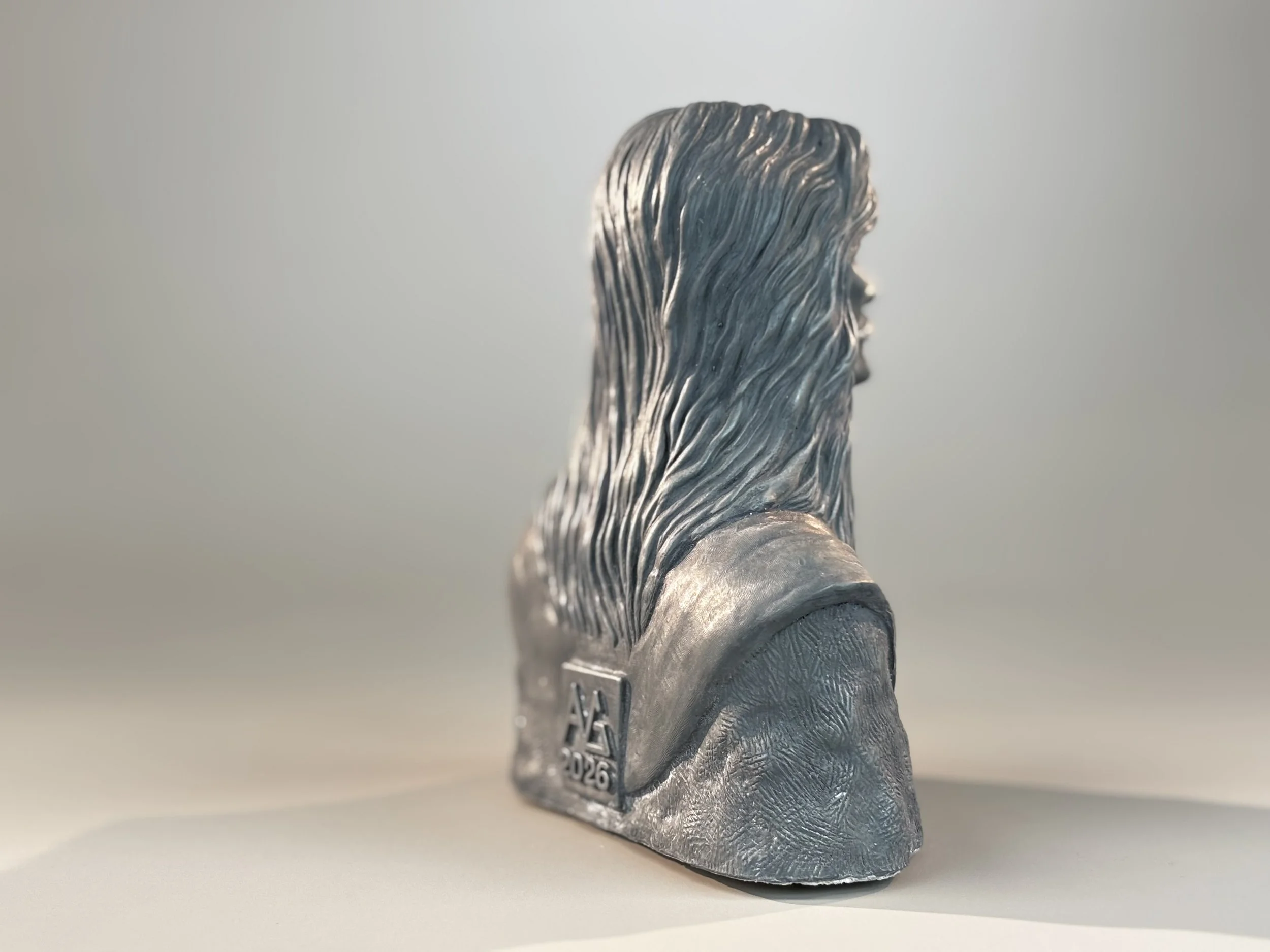 Neil Peart portrait Sculpture by Arnold G. © 2026 therushsculptor.com