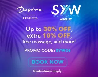 Desire Resorts See You In August promotion with promo code SYW26