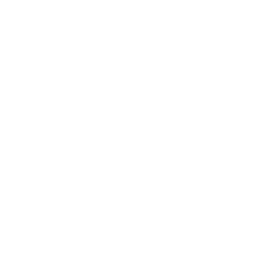 A white, stylized, abstract pinwheel shape on a black background.