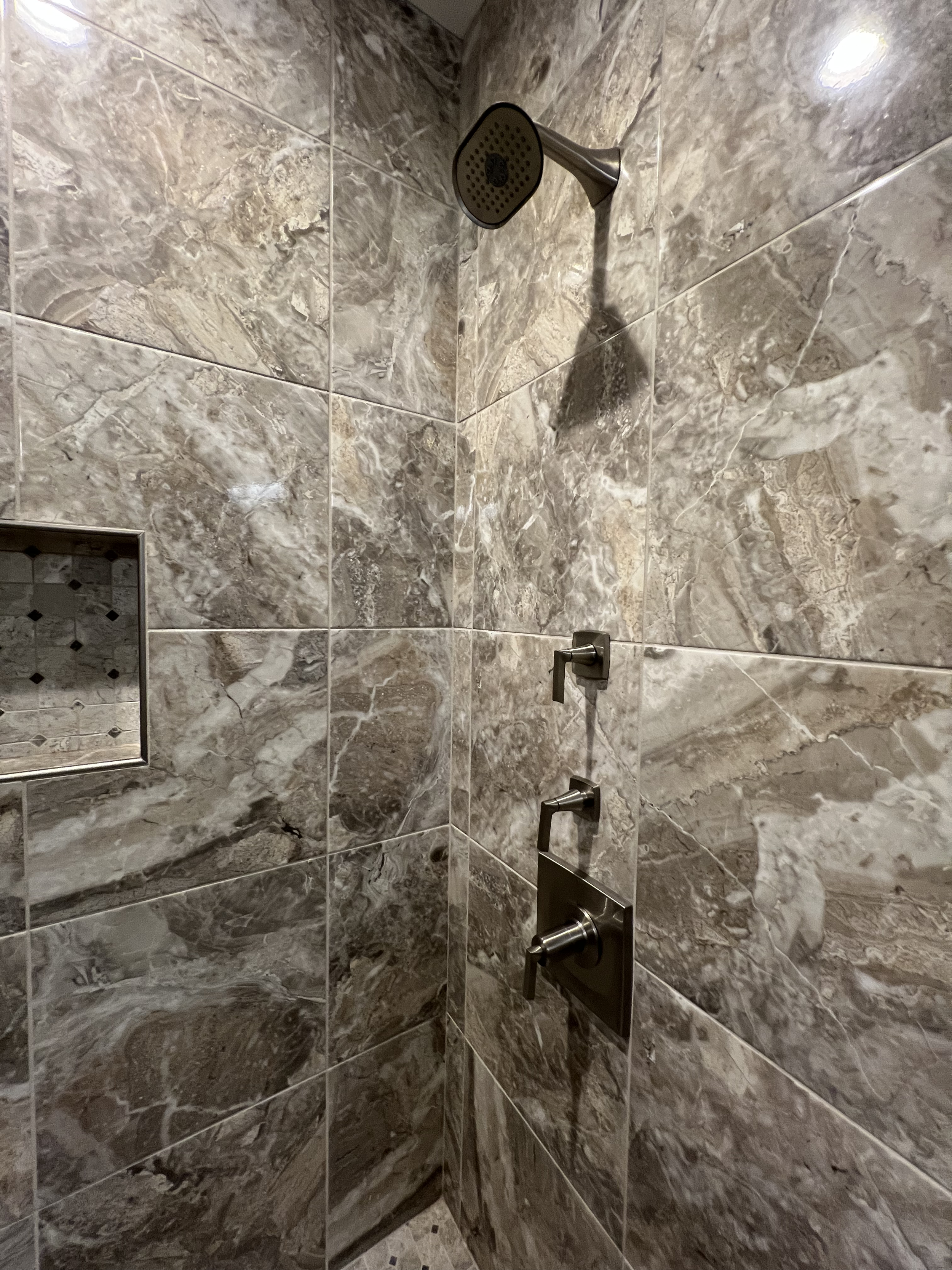 Rain Head Shower with Shut Off and Diverter