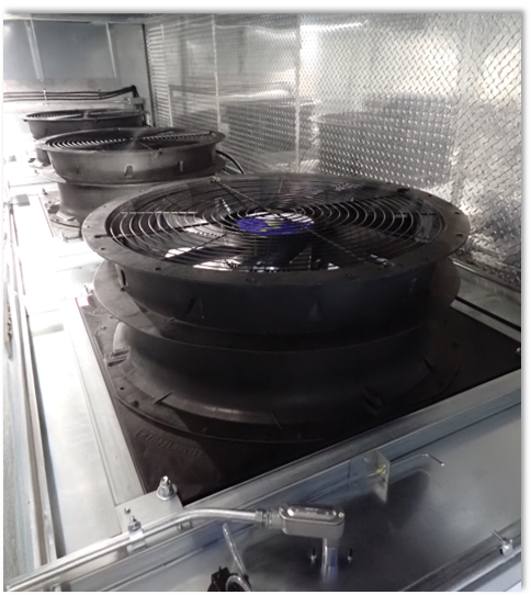 ndustrial ECM fan assembly for high-efficiency data center cooling and airflow management.