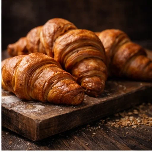Fresh croissants baked at a Charlottesville sourdough bakery