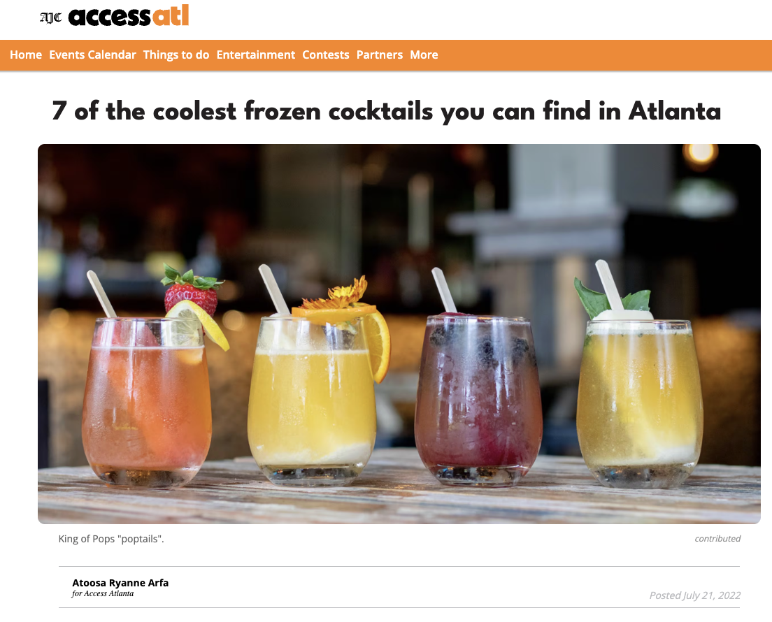 7 of the coolest frozen cocktails you can find in Atlanta