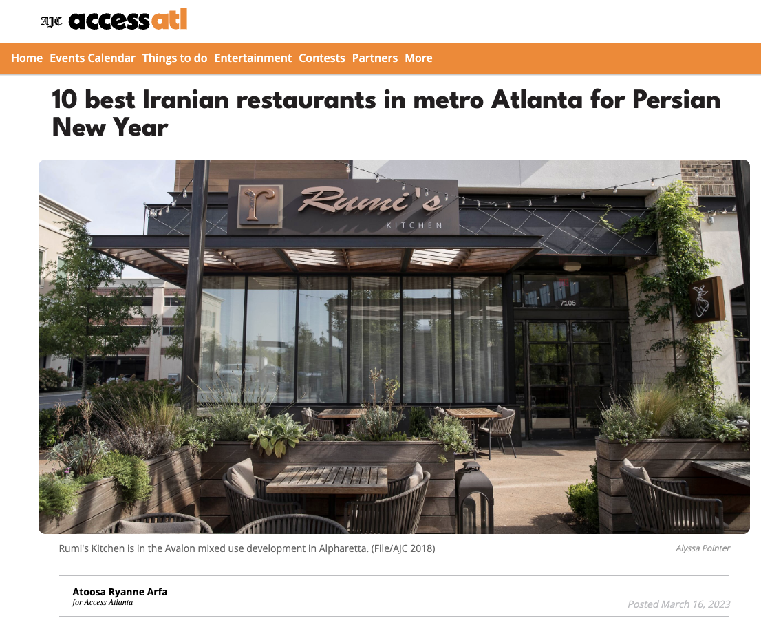 10 best Iranian restaurants in metro Atlanta for Persian New Year