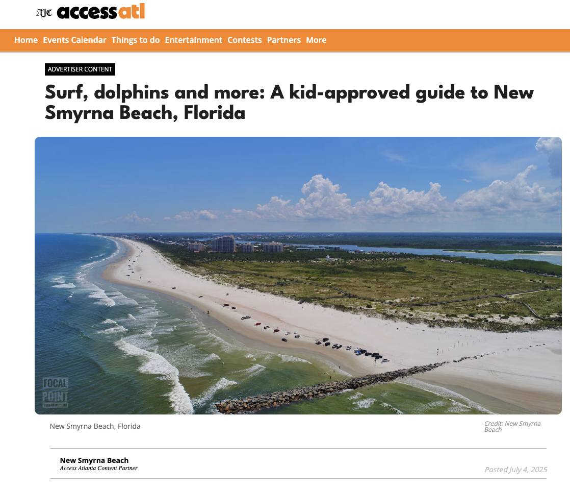 Sponsored content for New Smyrna Beach, Florida
