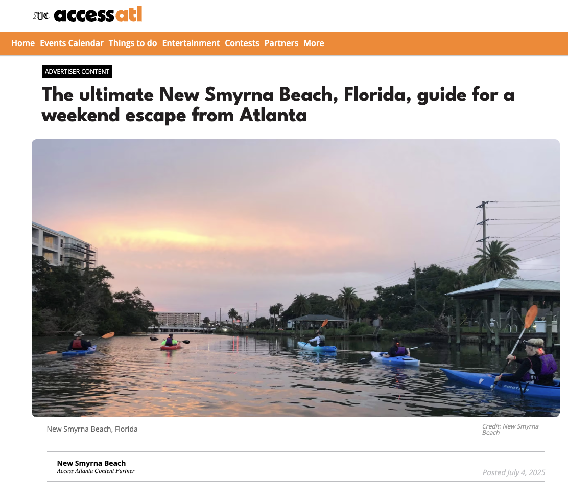 Sponsored content for New Smyrna Beach, Florida