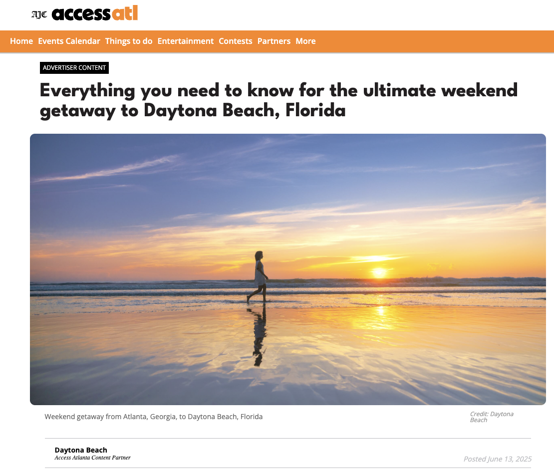 Sponsored content for Daytona Beach, Florida