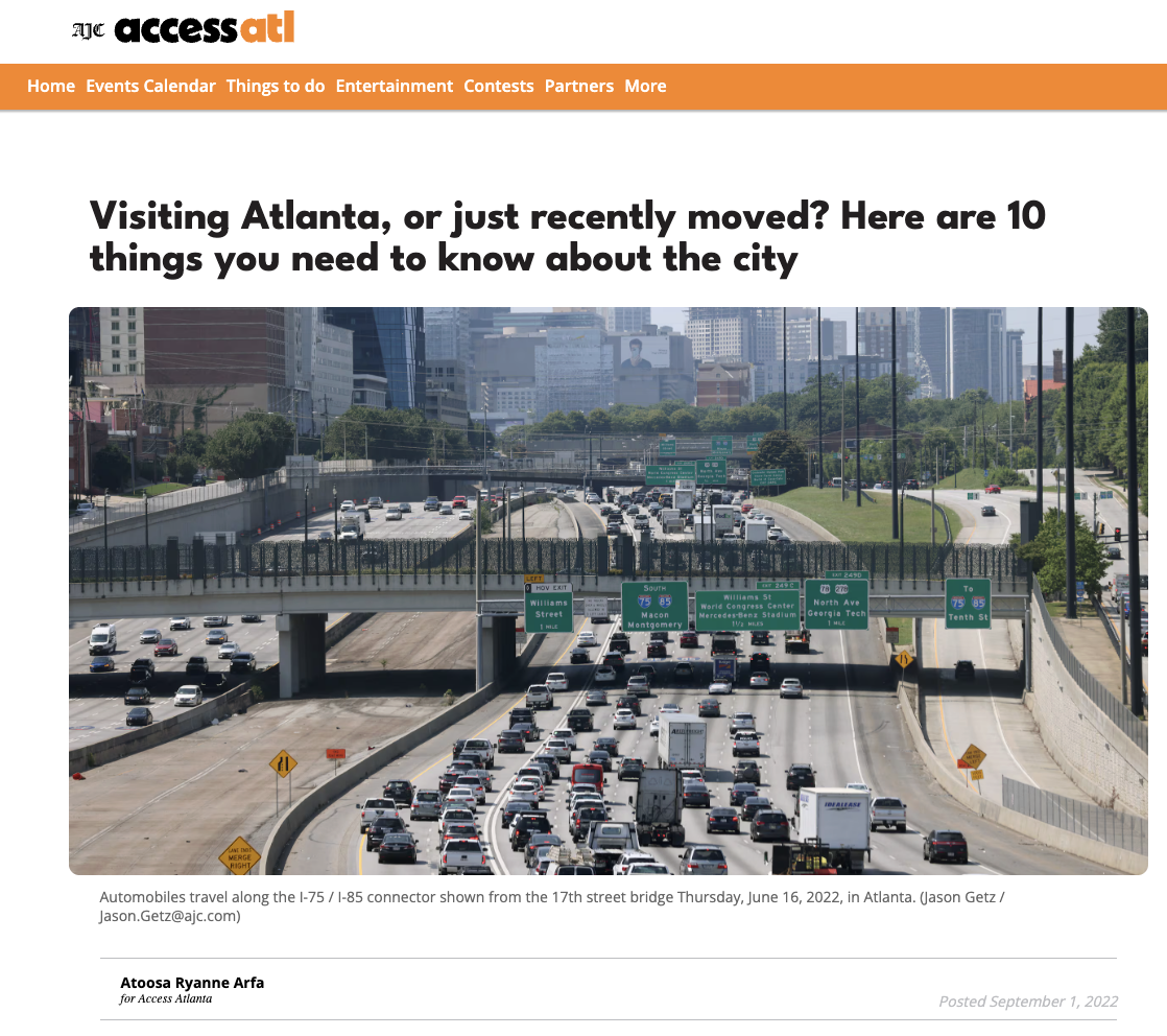 Visiting Atlanta, or just recently moved? Here. are 10 things you need to know about the city