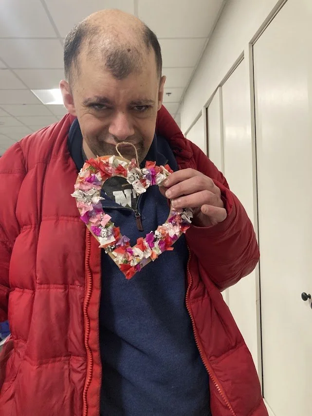 SOAR friend showing off a Valentine's Art 