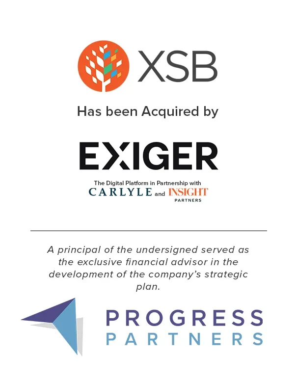 Progress Partners Advises XSB on its Strategic Acquisition by Exiger