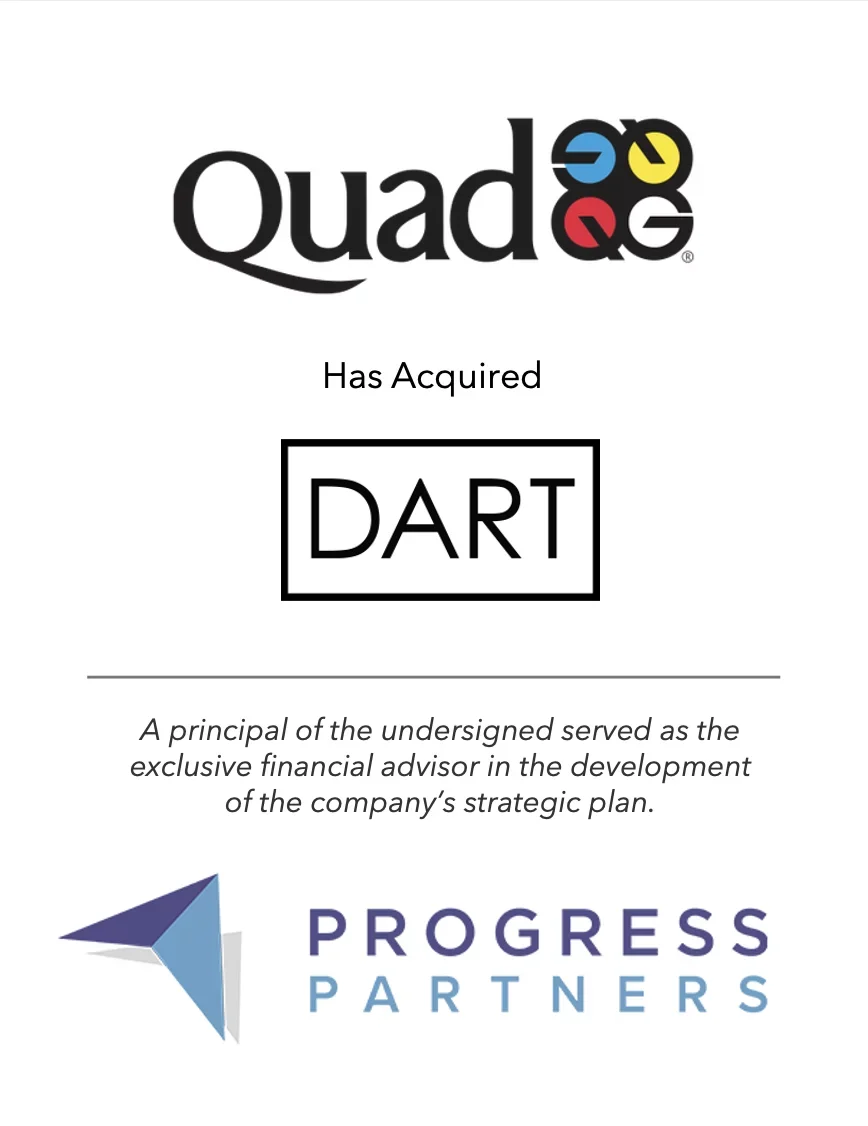 Progress Partners Advises Quad on its Acquisition of DART Innovation