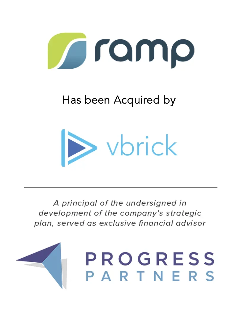 Progress Partners Advises Vbrick on its Acquisition by eCDN Provider, Ramp