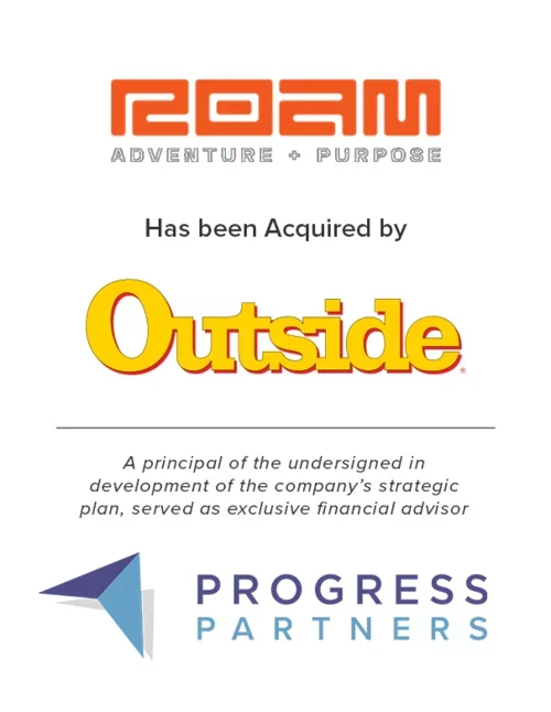 Progress Partners Advises Outside on its Acquisition of Roam