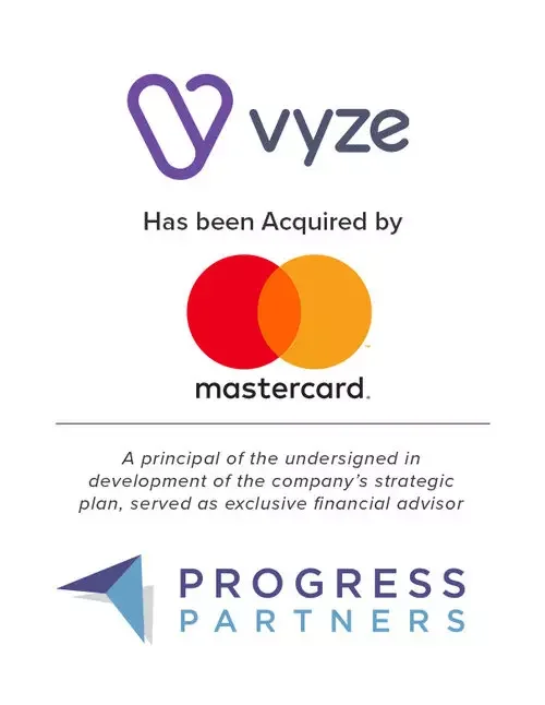 Progress Partners Advises on Sale of Vyze to Mastercard