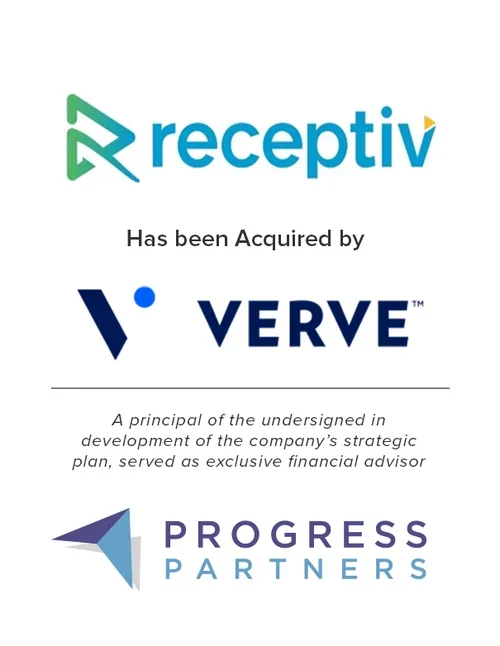 Progress Partners Advises Receptiv on its Acquisition by Verve