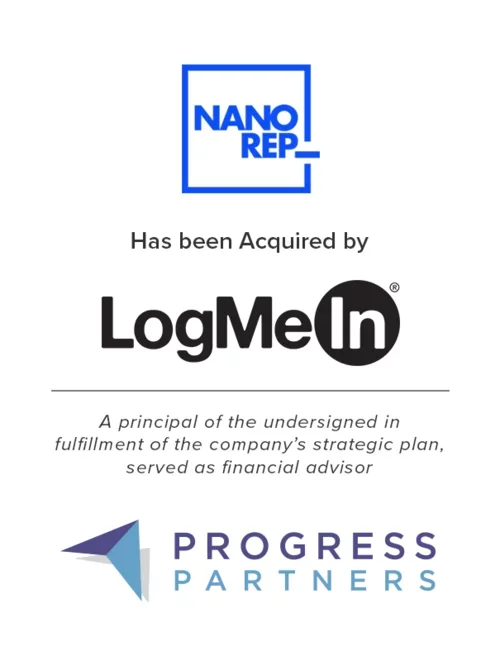 Progress Partners Advises LogMeIn on Acquisition of AI-enabled Self-Service Solution Nanorep