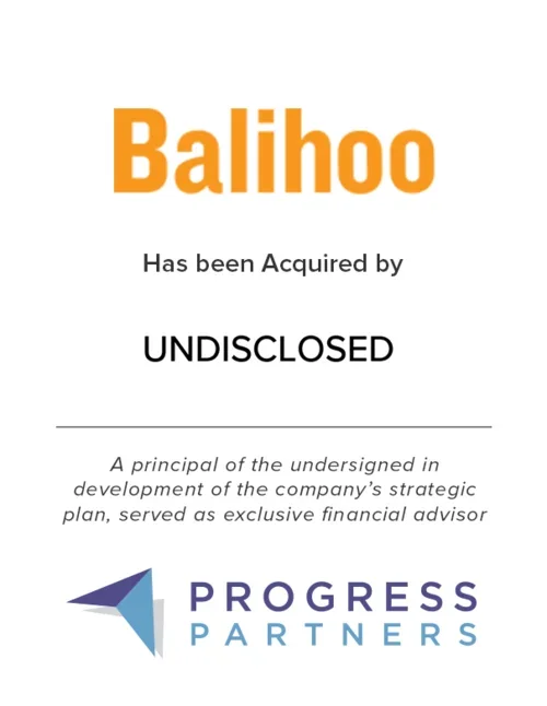 Progress Partners Advises Balihoo on Sale to PE-backed Marketing Agency