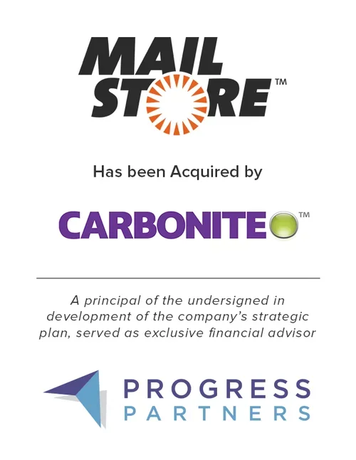 Progress Partners Advises Carbonite on its Acquisition of MailStore