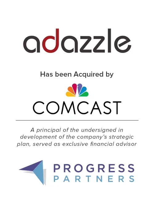 Progress Partners Announces Sale of Adazzle to Comcast