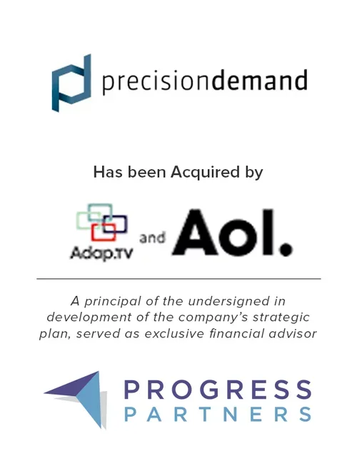Progress Partners advises PrecisionDemand in sale to AOL