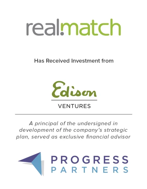 Progress Partners Advises RealMatch on Growth Equity Financing
