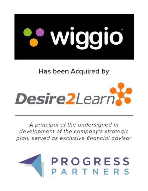Progress Partners Advises Wiggio on Desire2Learn Acquisition