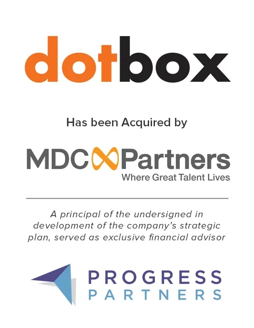 Progress Partners Advises MDC Partners on its Acquisition of Dotbox