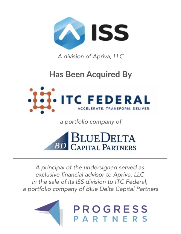 Progress Partners Advises Apriva on the Divestiture of Apriva ISS to ITC Federal