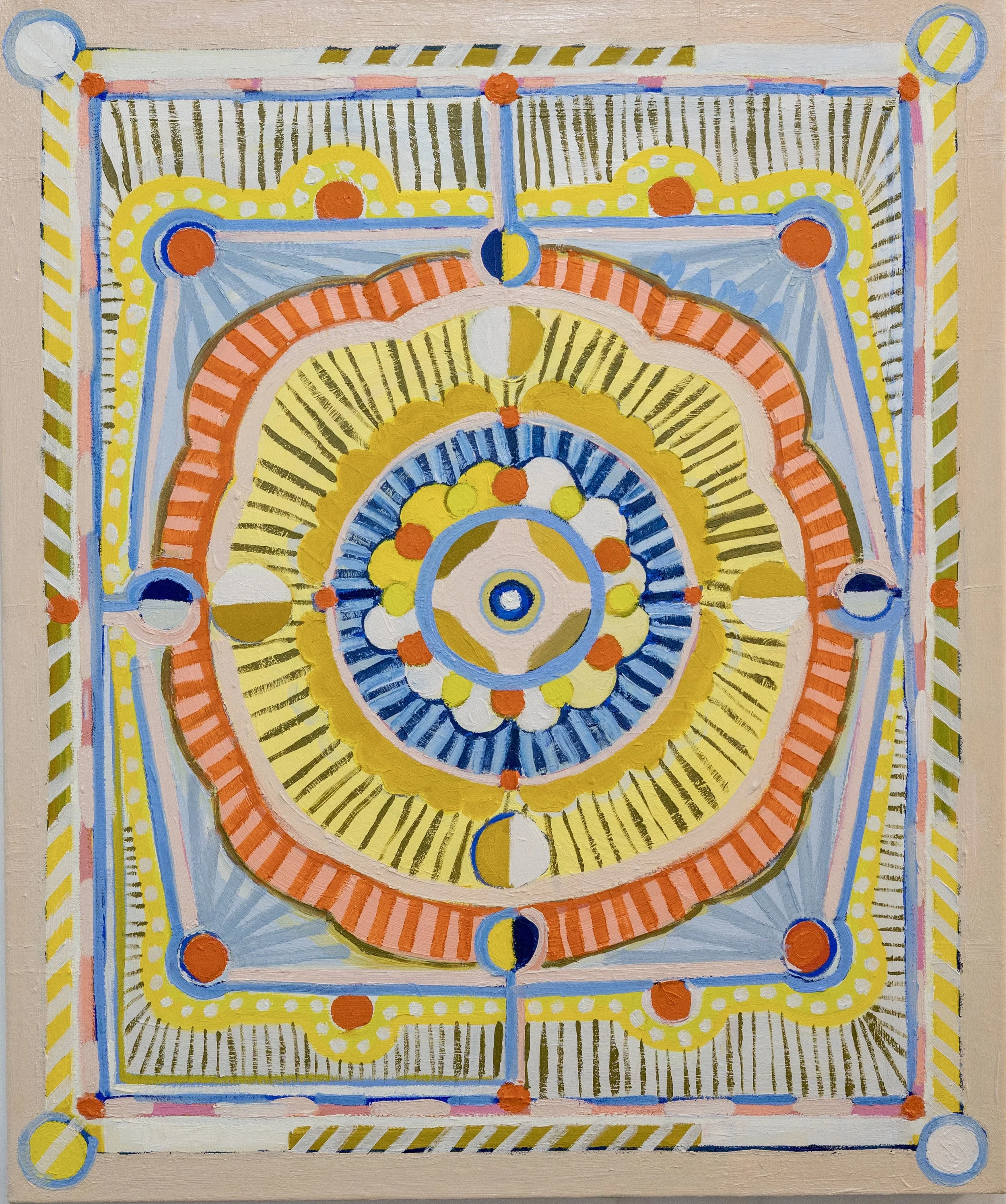 Medallion, 2022, oil on canvas, 24 x 18 in.