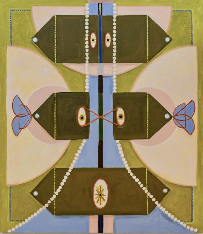 Maze Gaze, 2023, oil on canvas, 40 x 35 in.