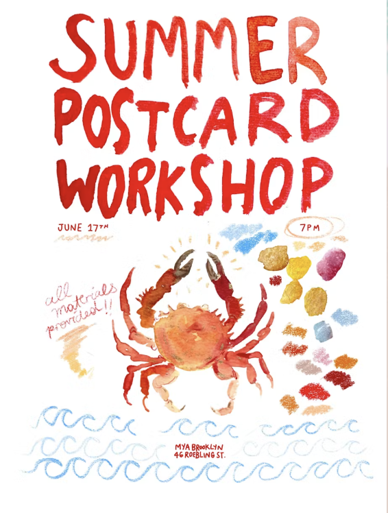 SUMMER POSTCARD WORKSHOP x MYA Brooklyn