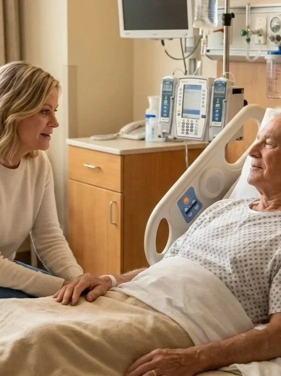 Social support visit for older adult in hospital Sunshine Coast