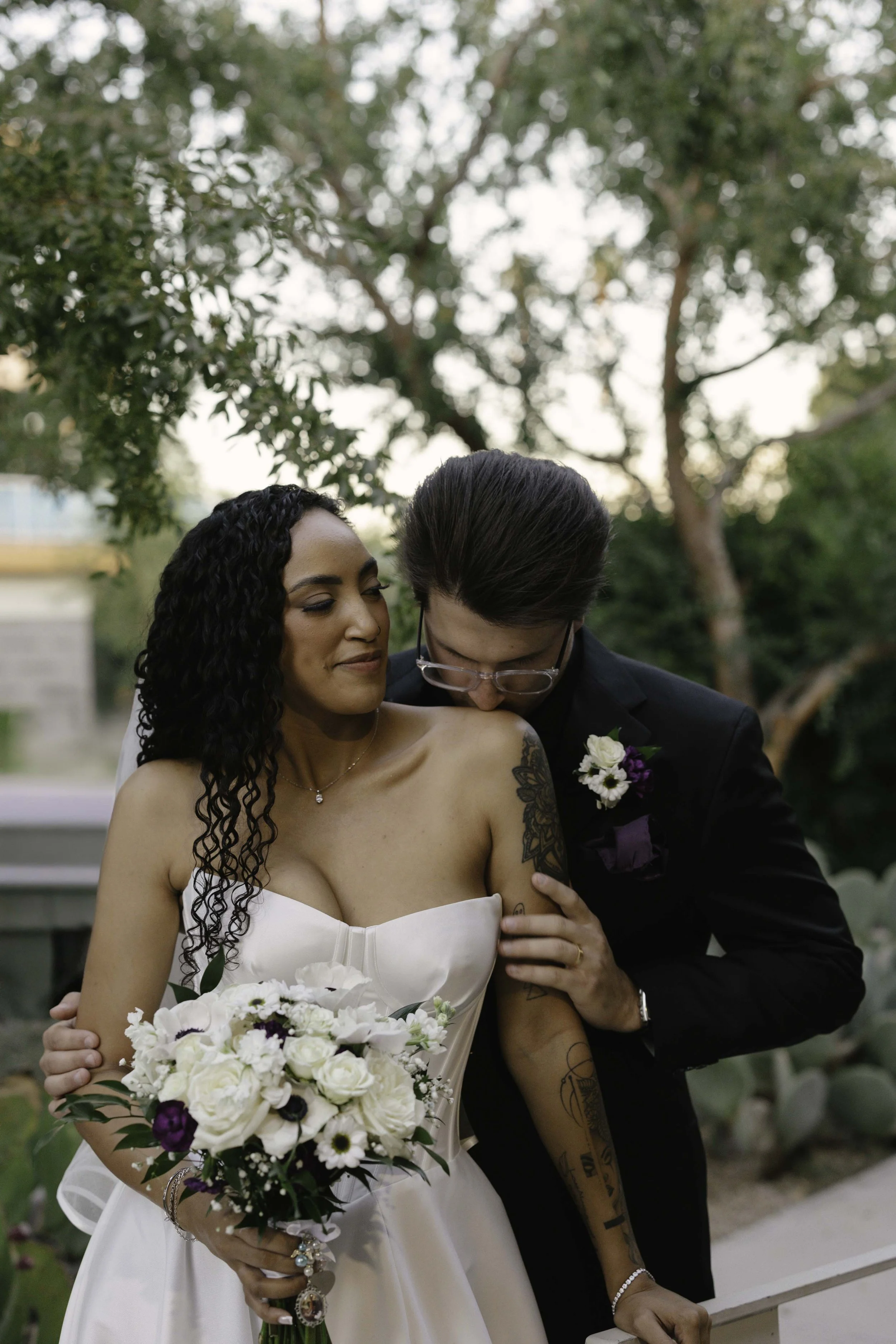 Arizona wedding photography at The Clayton House in Scottsdale featuring modern design, soft light, emotional connection, and authentic interactions captured throughout the day.